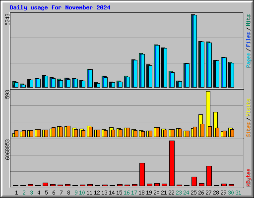 Daily usage for November 2024