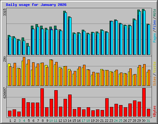 Daily usage for January 2026