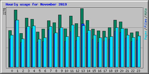 Hourly usage for November 2019