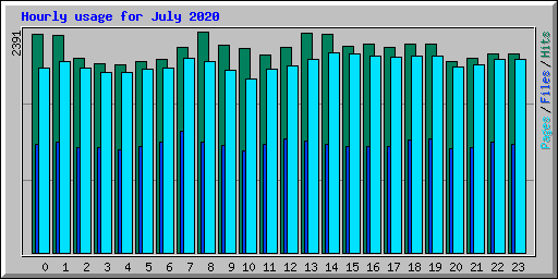 Hourly usage for July 2020