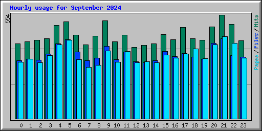 Hourly usage for September 2024