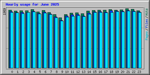 Hourly usage for June 2025