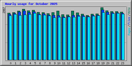 Hourly usage for October 2025